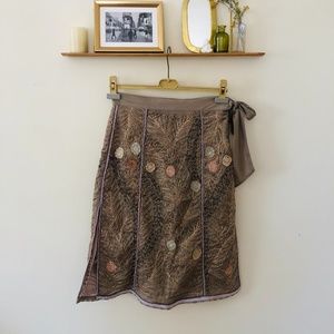 Embroidered Mid-length Skirt